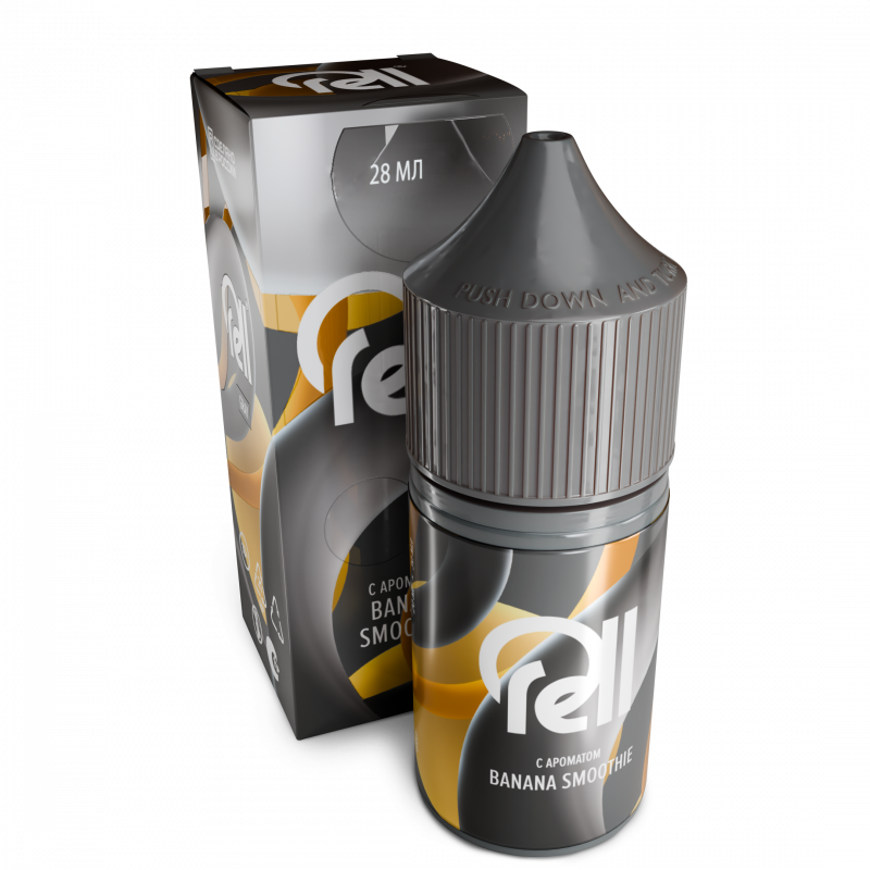 Фото и внешний вид — RELL Gray 28ml 0mg - Banana Smoothie