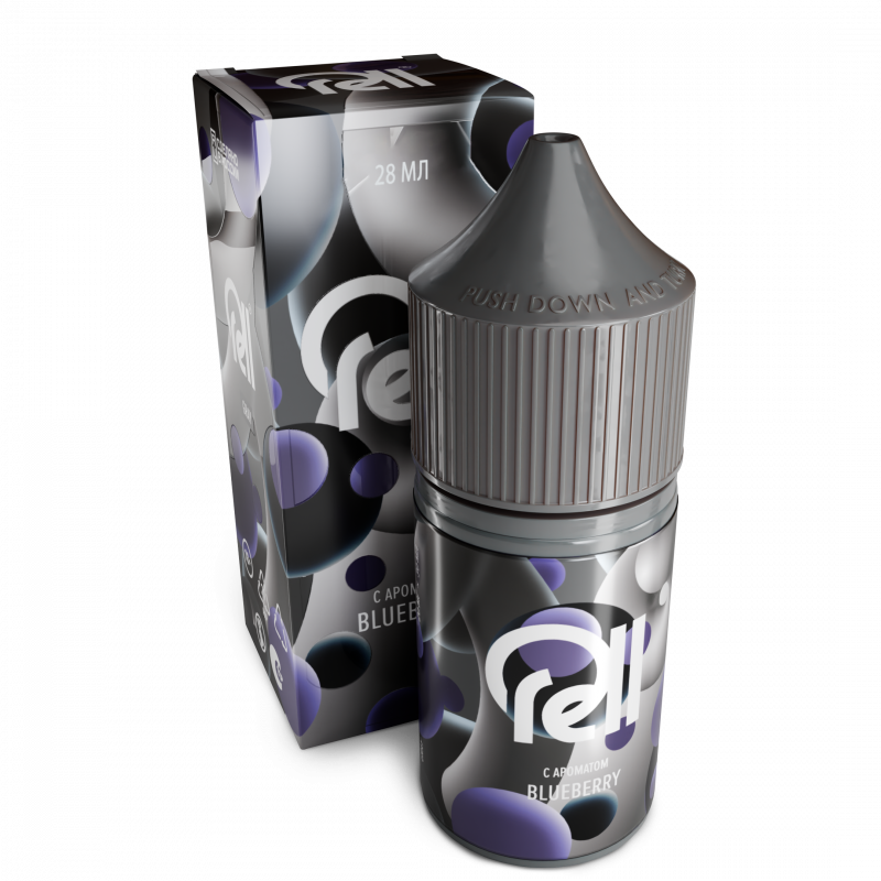 Фото и внешний вид — RELL Gray 28ml 0mg - Blueberry