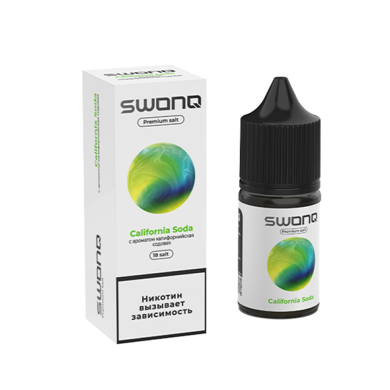 Фото и внешний вид — SWONQ Swog SALT 30ml - California Soda (Калифорнийская содовая) N