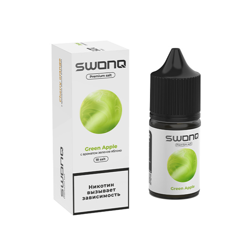 Фото и внешний вид — SWONQ Swog SALT 30ml - Green Apple (Зеленое яблоко) N