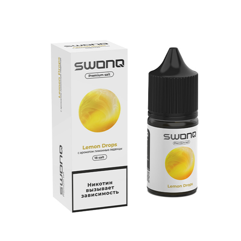 Фото и внешний вид — SWONQ Swog SALT 30ml - Lemon Drops (Лимонные леденцы) N