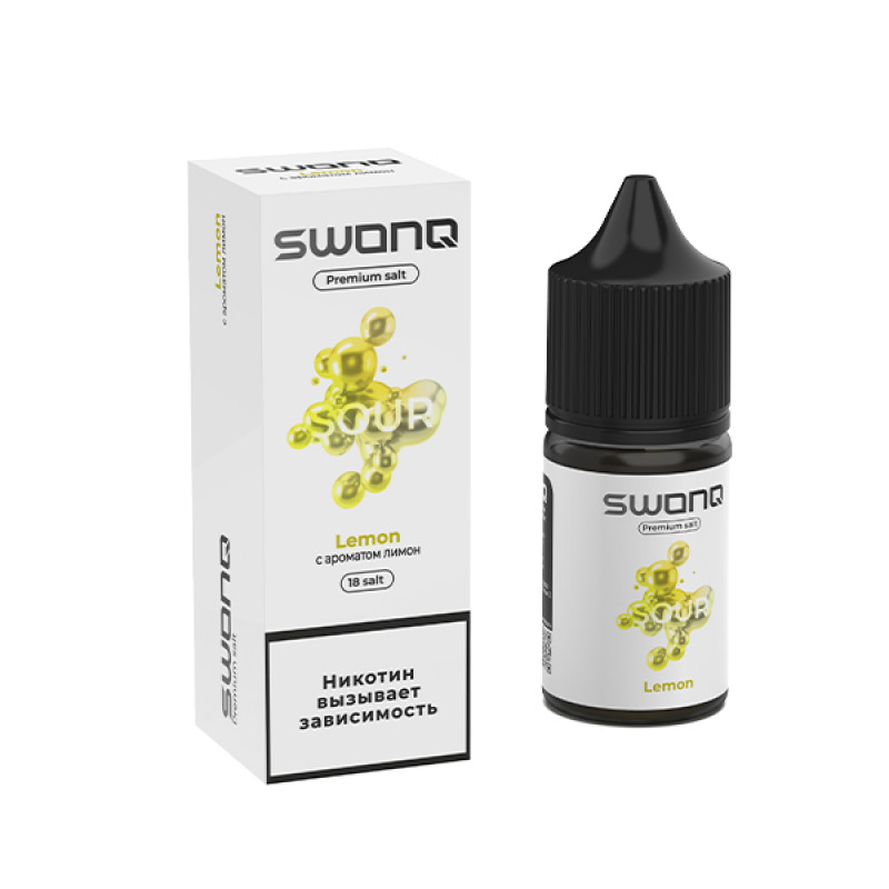 Фото и внешний вид — SWONQ Sour SALT 30ml - Lemon (Лимон) N
