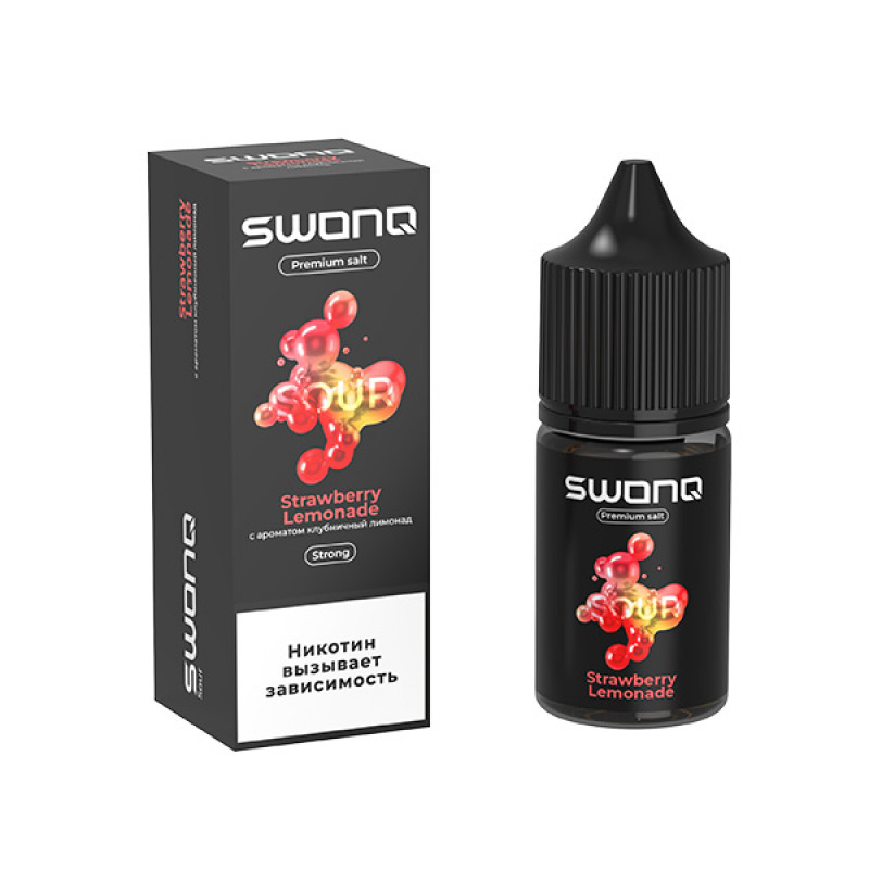 Фото и внешний вид — SWONQ Sour SALT 30ml - Strawberry Lemonade (Клубничный Лимонад) S