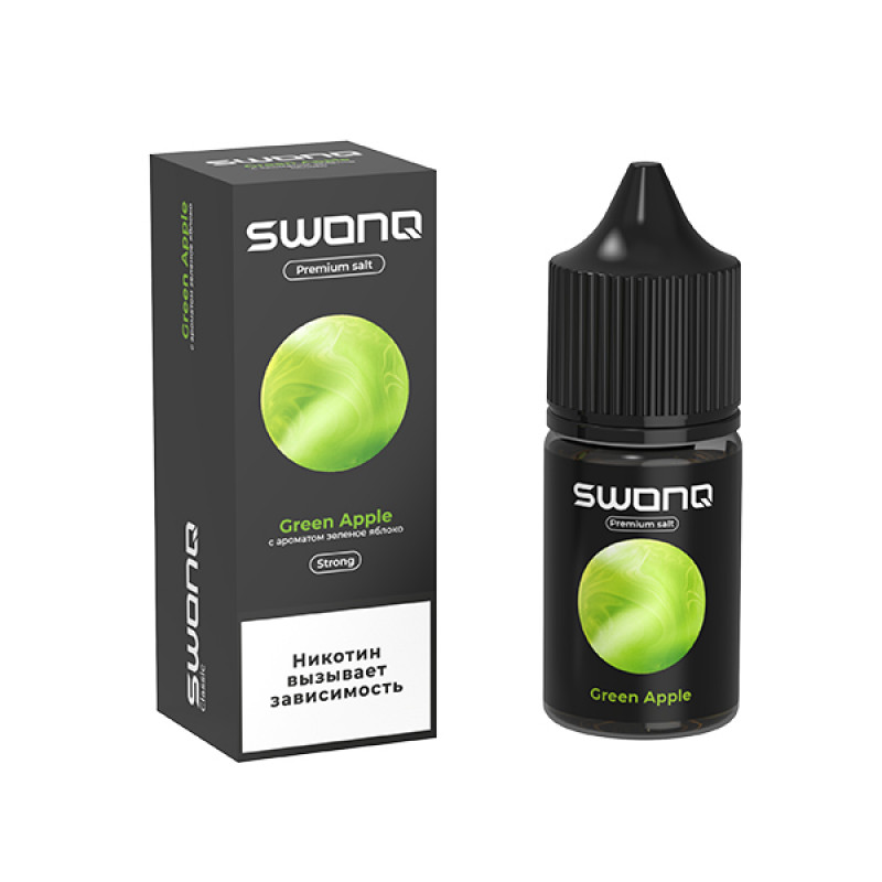 Фото и внешний вид — SWONQ Swog SALT 30ml - Green Apple (Зеленое яблоко) S