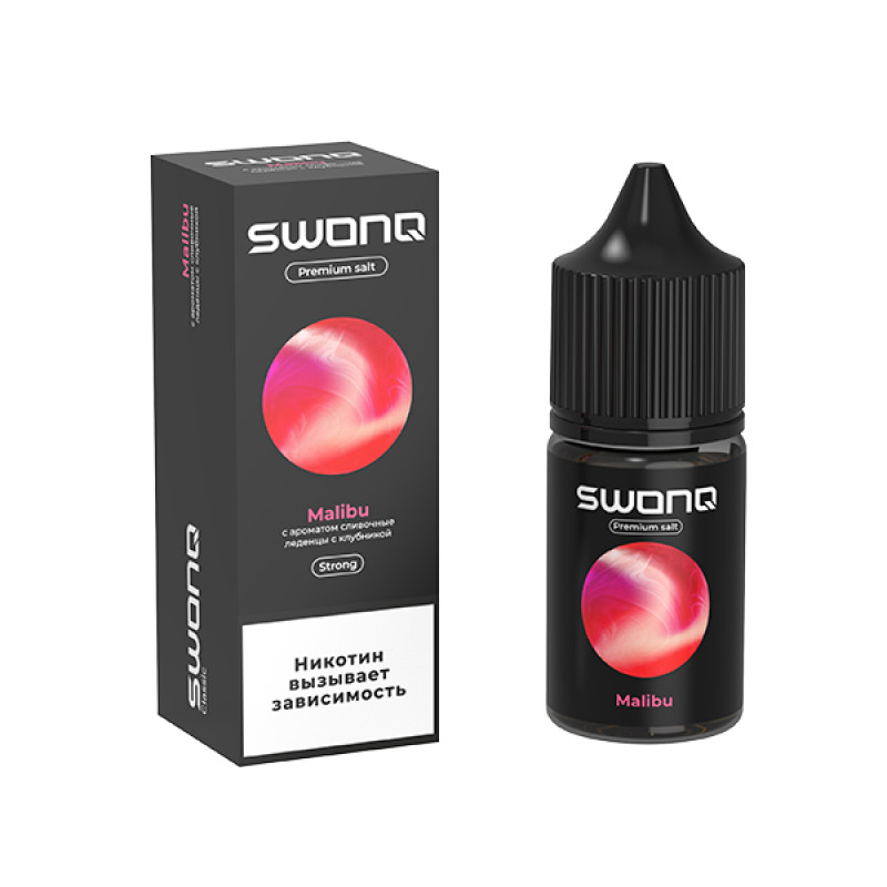 Фото и внешний вид — SWONQ Swog SALT 30ml - Malibu (Леденцы Клубника) S