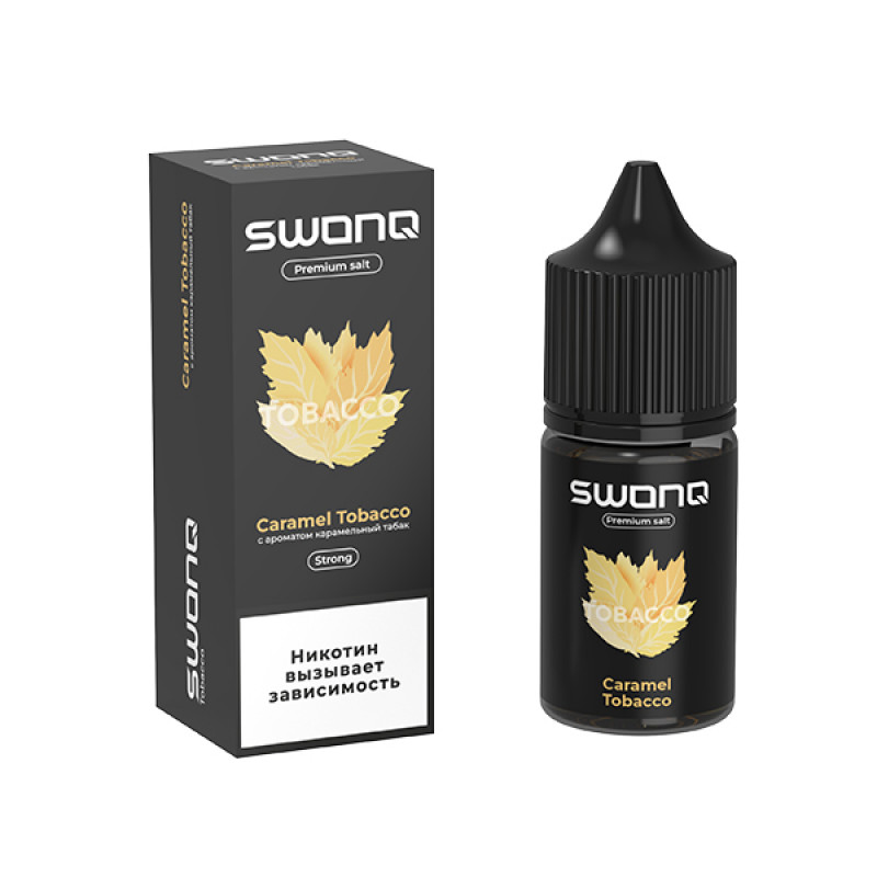 Фото и внешний вид — SWONQ Tobacco SALT 30ml - Caramel tobacco (Карамельный табак) S