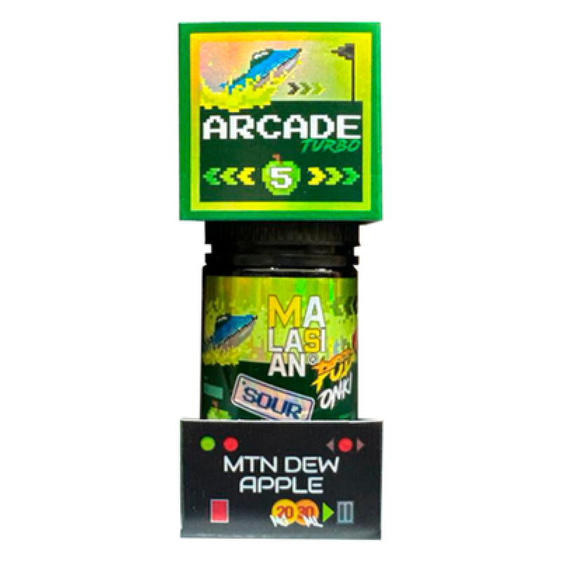 Фото и внешний вид — PODONKI & MALASIAN ARCADE 30ml - Маунтедью Яблоко S