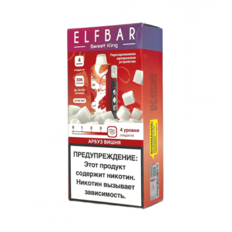 Фото и внешний вид — Elf Bar Sweet King 30000 - Арбуз Вишня