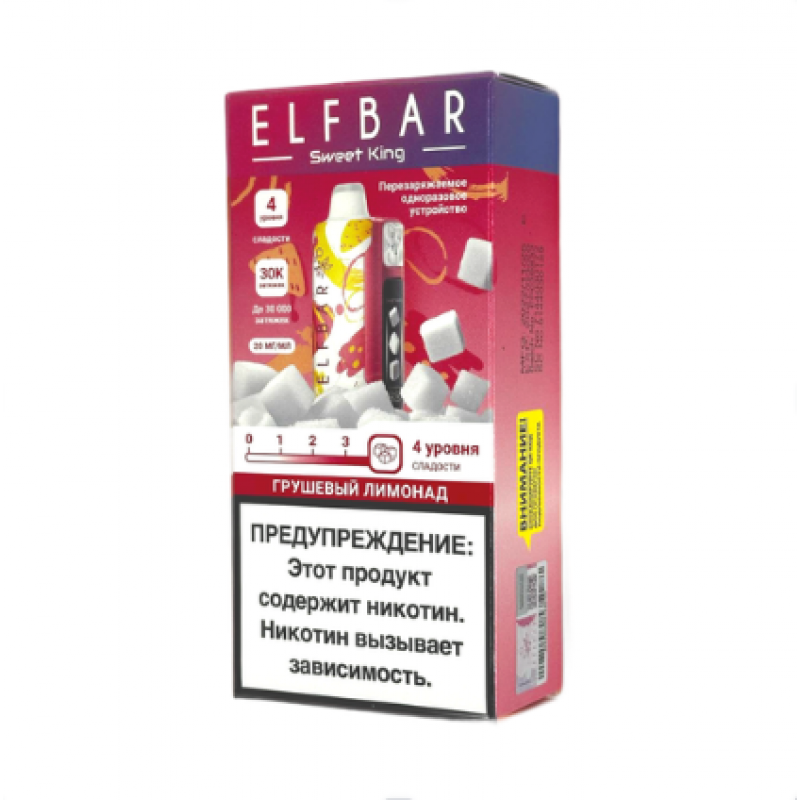 Фото и внешний вид — Elf Bar Sweet King 30000 - Грушевый Лимонад