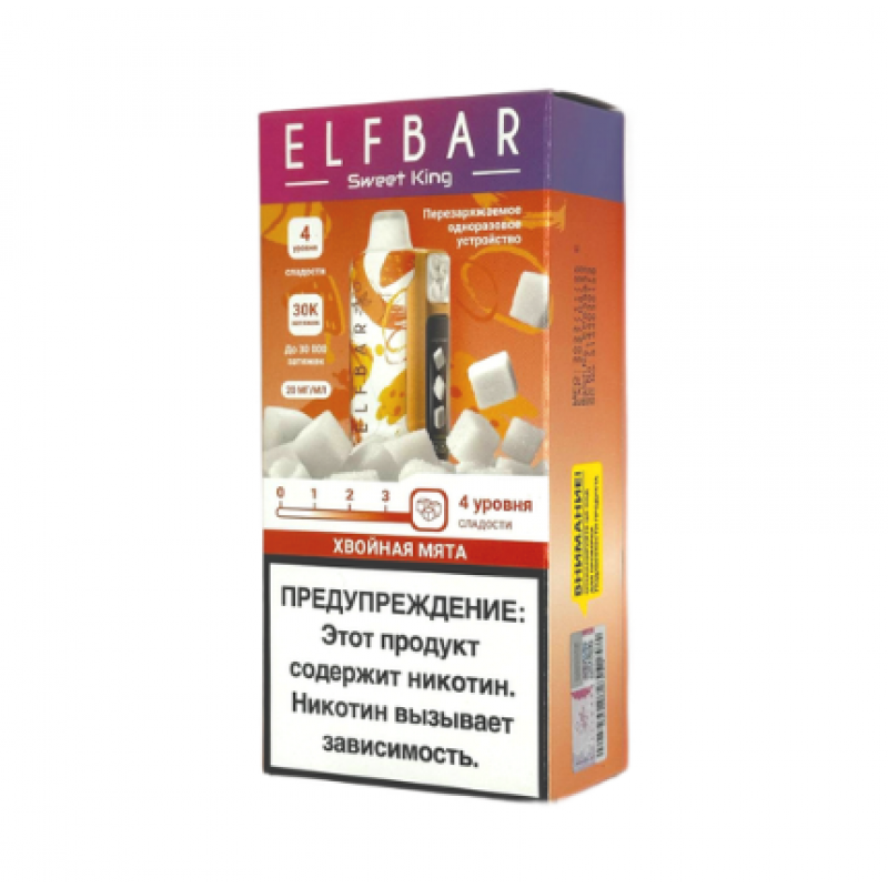 Фото и внешний вид — Elf Bar Sweet King 30000 - Хвоя Мята
