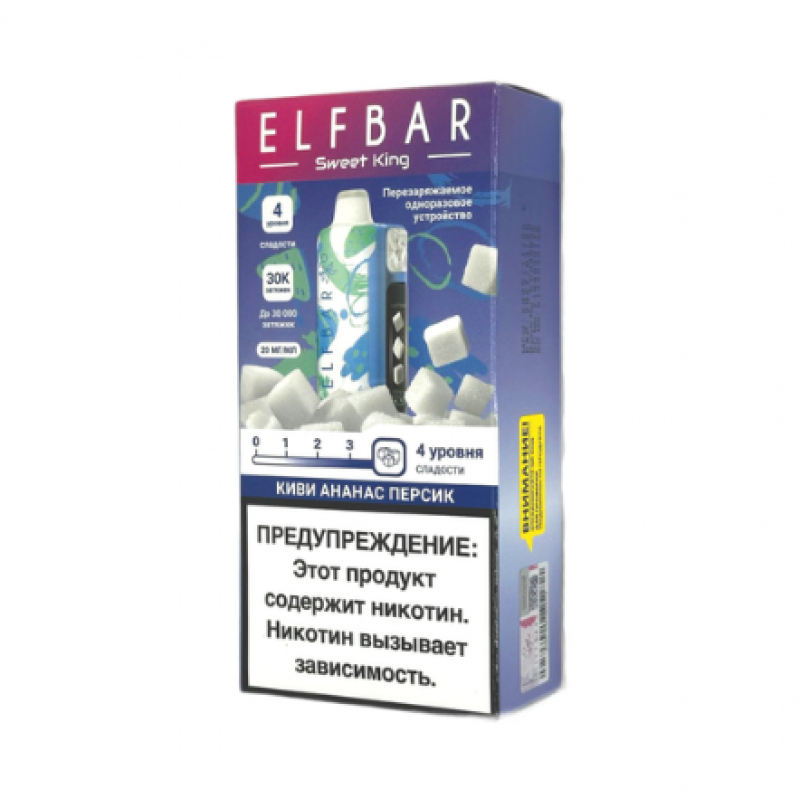 Фото и внешний вид — Elf Bar Sweet King 30000 - Киви Ананас Персик