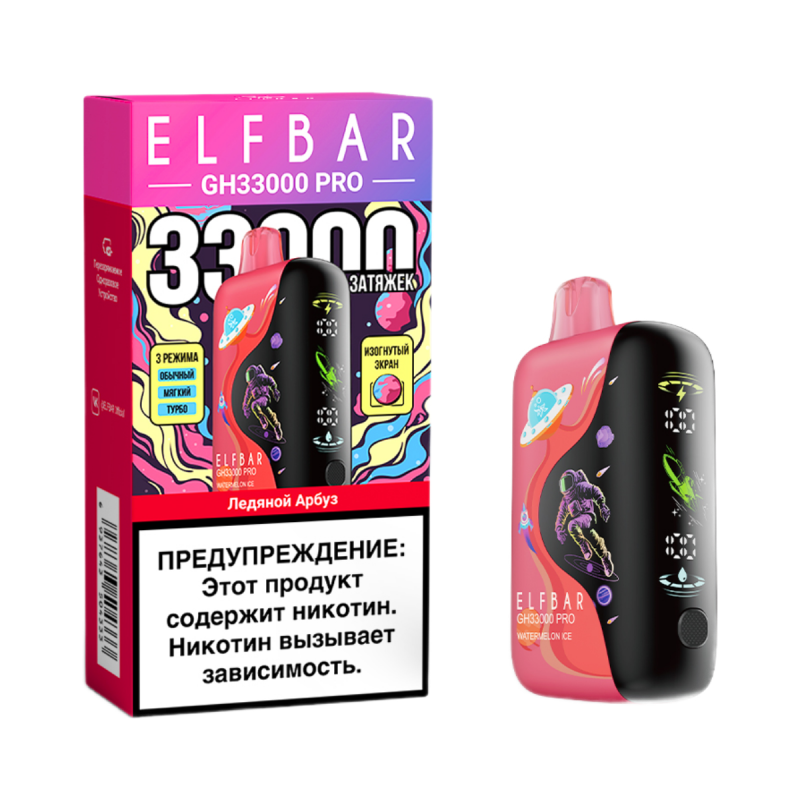 Фото и внешний вид — Elf Bar GH PRO 33000 - Ледяной Арбуз