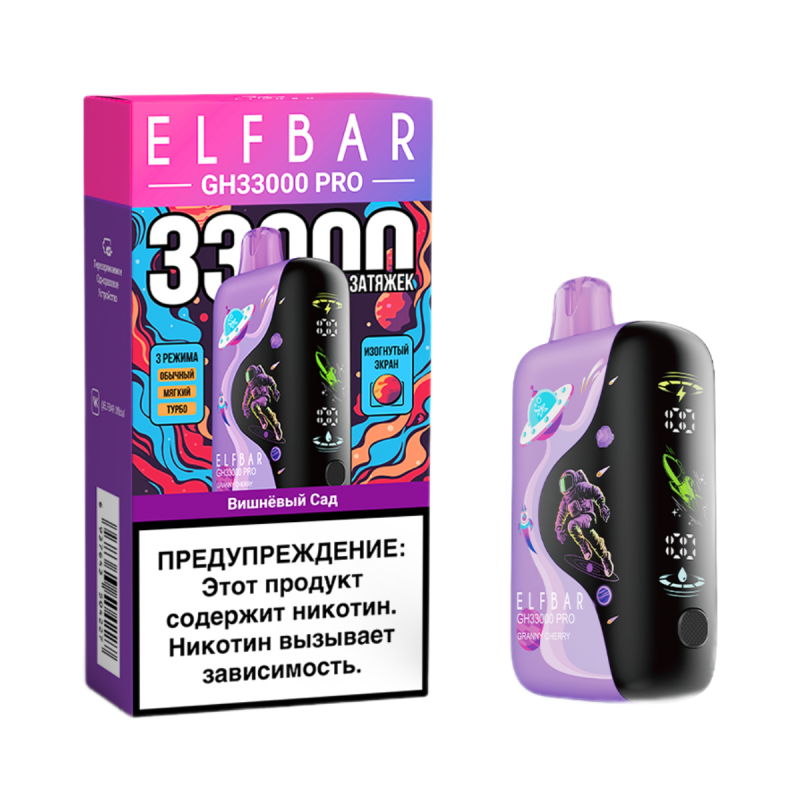 Фото и внешний вид — Elf Bar GH PRO 33000 - Вишневый Сад