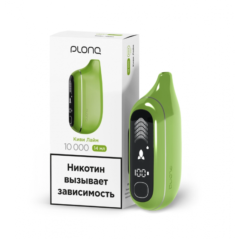 Фото и внешний вид — ЭСДН Plonq MAX PRO вкус КИВИ ЛАЙМ до 10000 затяжек