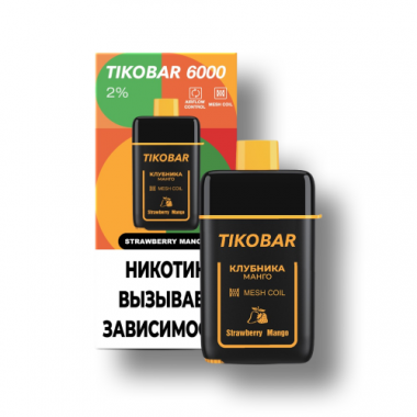 ОЭС TIKOBAR 6000 - Strawberry Mango Клубника Манго (М)