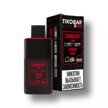 ОЭС Tikobar 8000 Cranberry Lemon (Клюква Лимон) (М)
