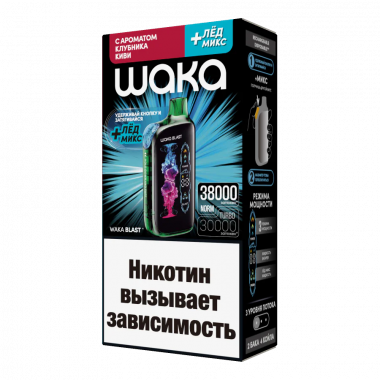 WAKA BLAST 38000 - Клубника Киви + Лёд