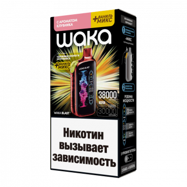 WAKA BLAST 38000 - Клубника + Ваниль