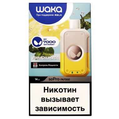 WAKA 7000 - Minty Lemon - Лимон Мята